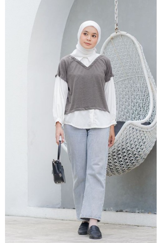 Aida Blouse Coffe